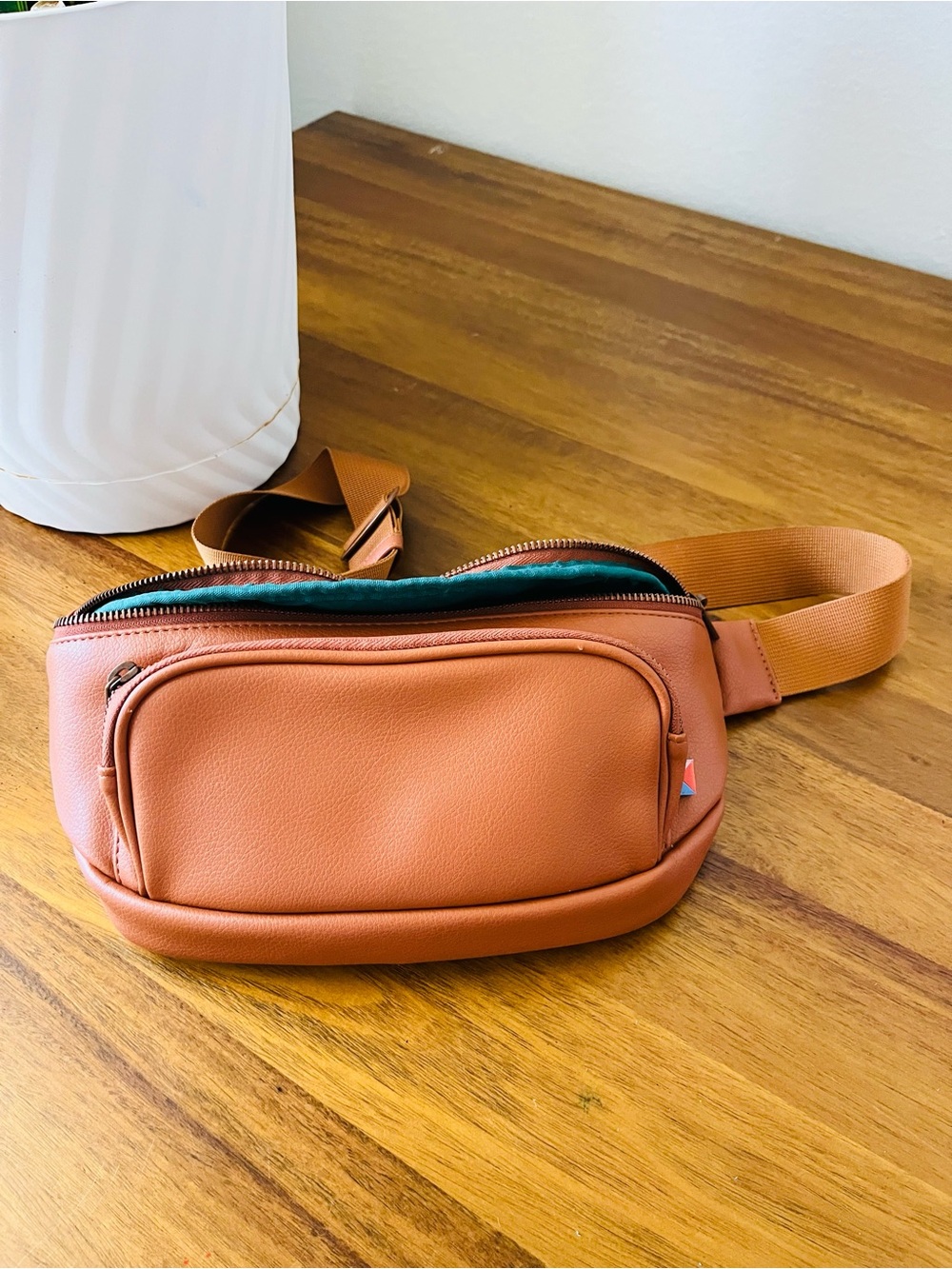 Kibou Tan Leather Fanny pack p